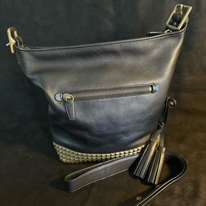 Coach Leather Legacy Studded Duffel, Black, Style #26431